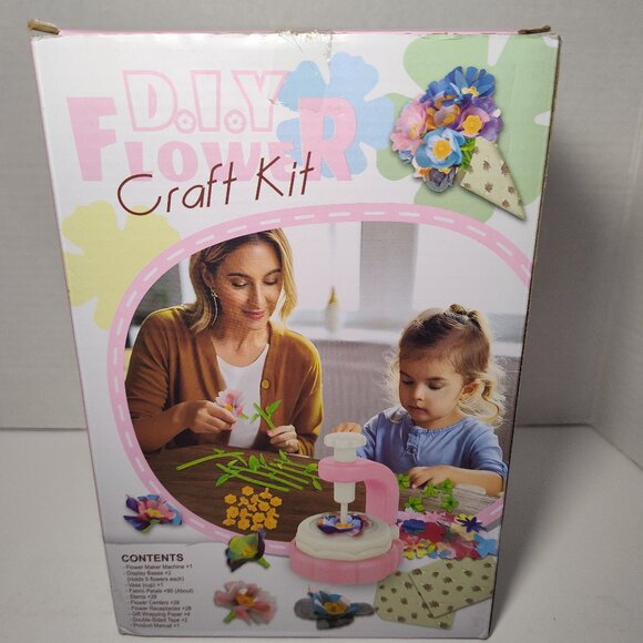 DIY Fabric Flower Craft Kit for Kids - Build Your Bouquet, Arts and Crafts NEW - Picture 6 of 6